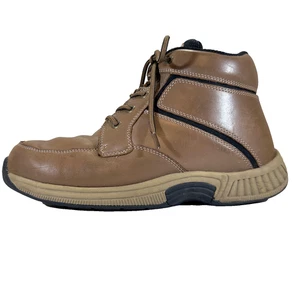 Orthofeet Highline 487 2E (EE) Mens 8.5 Wide Brown Boot Lace-Up Leather Comfort - Picture 1 of 14
