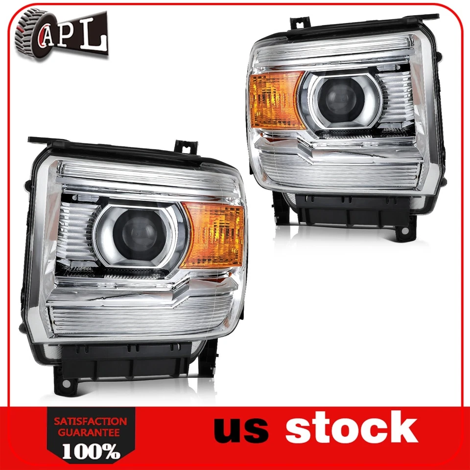 2 piezas/par para GMC Sierra 2500 HD Denali 2017-2019 faros cupé 6,6 L Foto 1 de 4