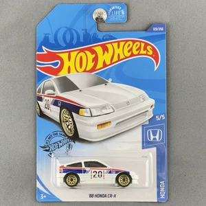Honda CR-X CRX Hot Wheels '88 blanco con librea de carreras #20 serie Honda 5/5 - Imagen 1 de 10