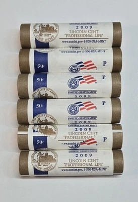 Lincoln Cents LP3 2009 P Professional Life 1 rollo envuelto como nuevo sin circular A399 Foto 1 de 3
