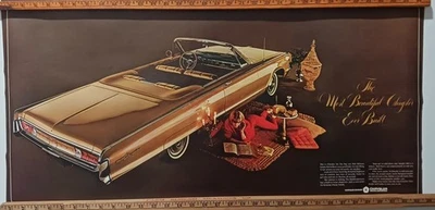Cartel vintage de Chrysler 1965 de 2 caras Newport convertible publicidad  Foto 1 de 4