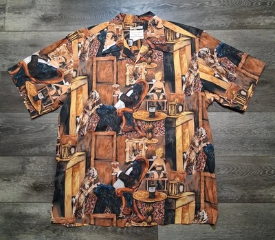 Reyn Spooner x Guy Buffet Roaring 20's Gentleman's Club Camp Shirt Size Large  - Image 1 of 4