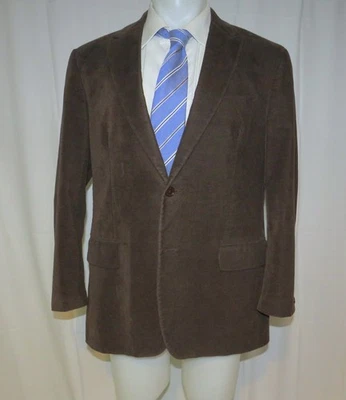 Miu Miu Micro Corduroy Chocolate Brown Two Button Sport Coat 42 - Image 1 of 4