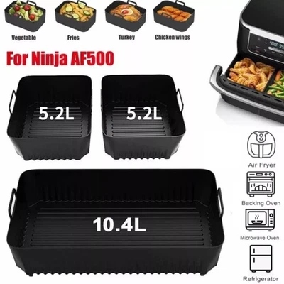 Heißluftfritteuse Airfryer für Ninja Foodi Zubehör Flexdrawer AF500EU 10,4L - Bild 1 von 4