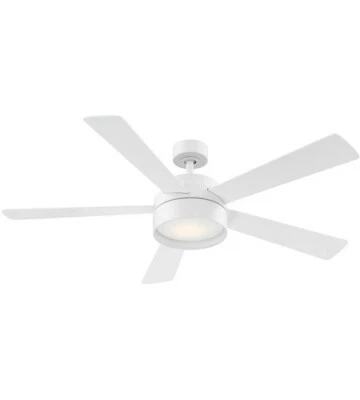 eglo ceiling fan whitehaven w remote 3 speed 52in reverse airflow LED white - Image 1 of 2