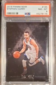 2016 Stephen Curry Panini NOIR GOLD 16/70 Graded PSA NM-MT 8