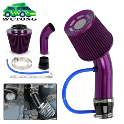 Purple 3" Cold Air Intake Filter Induction Kit Pipe Power Flow Hose System 76mm - Image 1 of 4