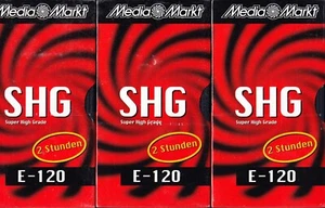 3 x SHG E-120 - Cassette en blanco NUEVO/EMBALAJE ORIGINAL Cinta en blanco raro nuevo - Imagen 1 de 3