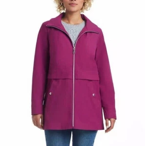 NWT Vince Camuto Womens Chic Hooded Rain Jacket Water Resistant, Pink, Size XXL - Picture 1 of 4