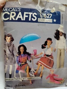 Wardrobe Fashion Doll 11 1/2" 12 1/2" McCalls 627 Craft Sewing Pattern McCall's - Picture 1 of 9