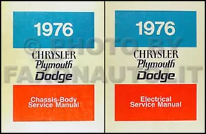 1976 Chrysler Shop Manual Set Plymouth Dodge Cordoba Newport New Yorker Service - Foto 1 di 3