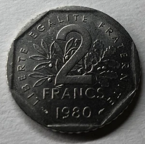 2 Francs 1980 SEMEUSE Nickel Monnaie Française Achat Unitaire - Foto 1 di 2