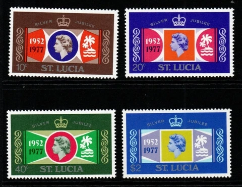 ST.LUCIA SG443/6 1977 SILVER JUBILEE MNH Cover