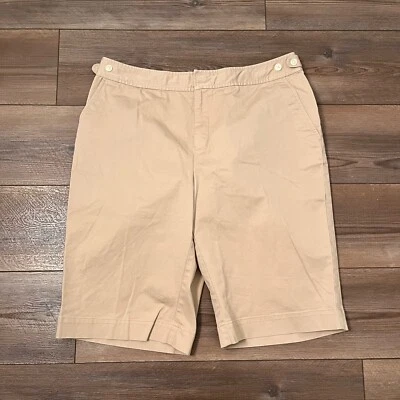 Lauren Ralph Lauren Shorts Women's 14W Tan Bermuda Casual Cotton Blend - Image 1 of 4