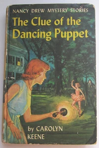 Nancy Drew Clue of Dancing Puppet 1963 Print Hardcover Book #39 White Multi I - Picture 1 of 4