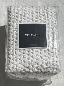 $ 195+tax VERA WANG MARBLE SHIBORI 1 EURO SHAM WAFFLE COTTON WHITE DECO JAPANESE - Picture 1 of 6