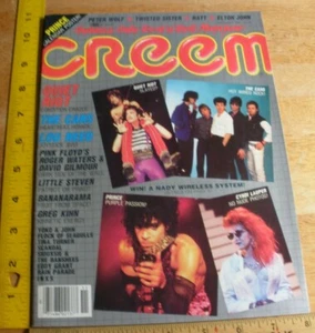 PRINCE Cyndi Lauper The Cars Quiet Riot Lou Reed Elton John CREEM 1984 magazine - Picture 1 of 12