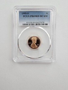  1995 S PCGS PR69 RD DCAM LINCOLN MEMORIAL PENNY 1C S MINT CLAD COIN 