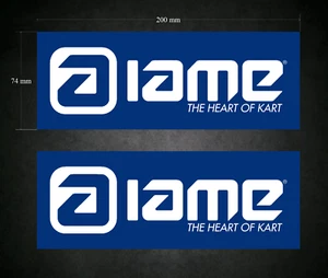 IAME Stickers - Decals 2 x 200mm x 74mm - Printed & Laminated - Karting - Picture 1 of 1