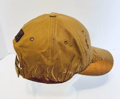 Wildlife Series Dri Duck Tan Color Embroidered Two Duck Flying Trucker Ball Hat - Image 1 of 4