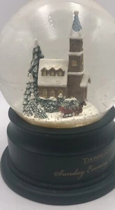 Thomas Kinkade Globo de Nieve Domingo Noche Trineo Paseo Navidad 1996 - Imagen 1 de 10