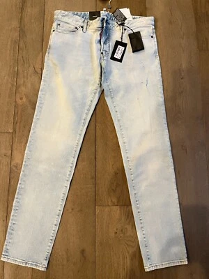 Men's DSQUARED2 Slim Bleached Wash Jean Size 40 Mod S71LB071O Fab S30663 Col 470 - Image 1 of 4