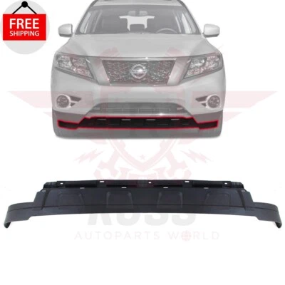 New Front Bumper Lower Valance Black Fits 2013-2016 Nissan Pathfinder NI1093104 - Image 1 of 4
