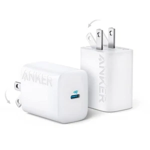 Chargeur USB-C 30W Anker 312 NEUF, avec design compact et pliable pack de 2 - Photo 1 sur 8