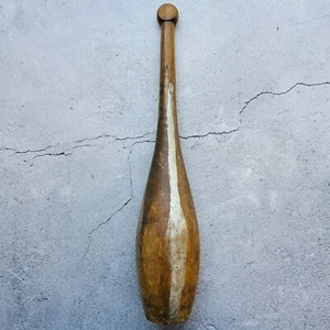 Pin de malabares de circo vintage de madera 17" - Imagen 1 de 7
