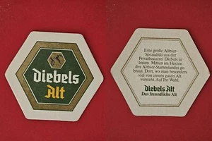 Diebels Alt 6-eckig Brauerei Bierdeckel Coaster Beermat - Picture 1 of 1