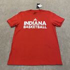 Indiana Hoosiers Basketball adidas Amplifier Tee Shirt Red Graphic Size M NWT