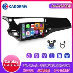8Core 4+64GB CarPlay Android Radio Für Citroen C3 II, DS3 2009-2016 Navi +Kamera - Bild 1 von 24