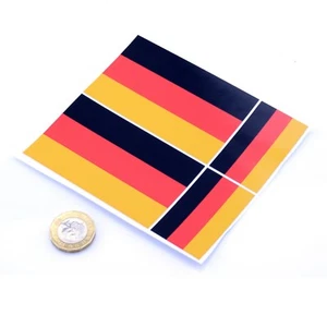 Deutsche Flagge Aufkleber x4 3" & 2" Deutschland Flagge Auto Vinyl Rallye Fensteraufkleber - Bild 1 von 1