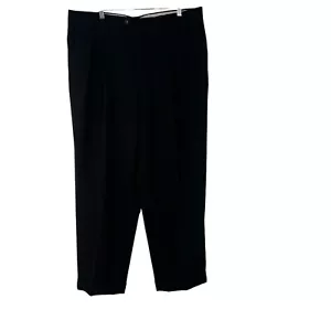 Monsieur by Givenchy Hose Wolle einfarbig schwarz Größe 40x29 Bundfalten Luxushose - Bild 1 von 6