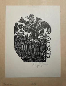 10 Signed Book Plates Ex Libris by Latvian artist Peteris Upitis, 1970s - Picture 1 of 10