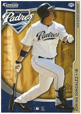 ADRIAN GONZALEZ FATHEAD TRADEABLES REMOVABLE STICKER SAN DIEGO PADRES 2009 #100 - Image 1 of 3