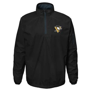 Outerstuff Pittsburgh Penguins NHL Boys' Youth (8-20) 1/4 Zip Jacket, Black - Picture 1 of 4