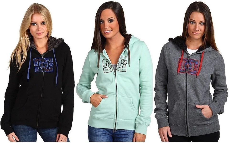 DC Shoes Mujer Puerto Sudadera con Capucha Cremallera Completa Sherpa Chaqueta Sudadera con Capucha XS-L NUEVO Foto 1 de 1