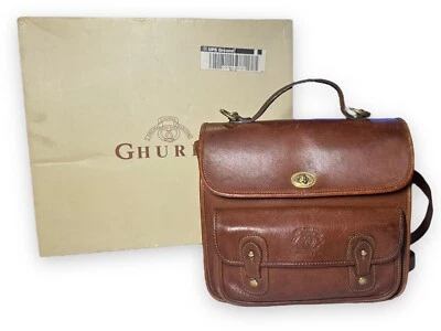 Vintage Ghurka Marley Hodgson No. 191 O’ROURKE Brown Leather Backpack Bag w/Box - Image 1 of 4