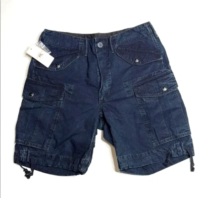 Short RRL Ralph Lauren Índigo Ripstop Azul Carga-HOMEM-Tamanho 28 - Imagem 1 de 2