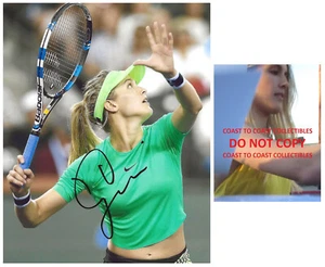 Tennis firmato Genie Bouchard 8x10 prova fotografica certificato di autenticità autografato. - Foto 1 di 2