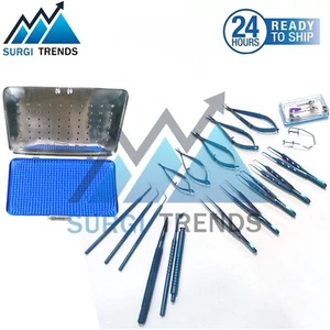 Eye Cataract Titanium Set 21 PCS Ophthalmic Surgical Instruments Set With Box - Picture 1 of 8