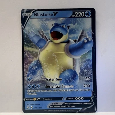 Blastoise V SWSH101 Black Star Promo Pokemon Sword & Shield NM/M Card - Image 1 of 4