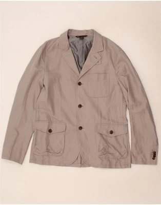ARMANI EXCHANGE Mens 3 Button Blazer Jacket UK 40 Large Grey BF09 - Image 1 of 4