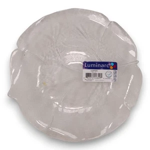 Luminarc Arcoroc 10pc Leafen Clear Glass Salad Plates 9" France New - Picture 1 of 4