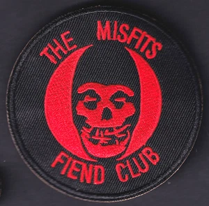 The Misfits Fiend Club Crimson Ghost 3" Round New Red Black Embroidered Patch - Picture 1 of 2