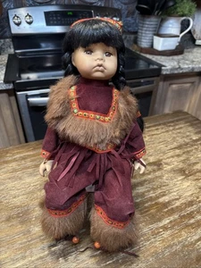 Bambola porcellana indiana nativi americani vintage Ashley Belle 14” da collezione anni 80 - Foto 1 di 8