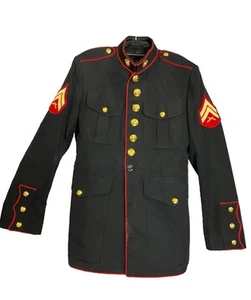 Chaqueta de vestir azul USMC U.S. Marine Corps, alistada talla 35S alterada - Imagen 1 de 16