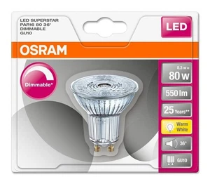 Osram GU10 LED Reflektor Lampe Warmweiß PAR16 Leuchtmittel Spot 80W dimmbar - Bild 1 von 5