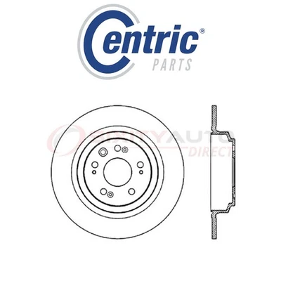 Centric C-TEK Disc Brake Rotor for 2009-2014 Acura TL 3.5L 3.7L V6 - Kit Set va Foto 1 de 4